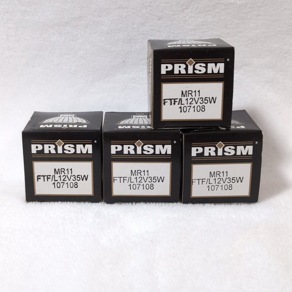 Prism Halogen Light Bulbs MR11‎ FTF/L 12V 35W 107108 Dichroic Reflector 4 Pack